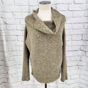 Adriano Goldschmied Chunky Alpaca Wool Sweater Cowl Luxury Coastal Chic Large